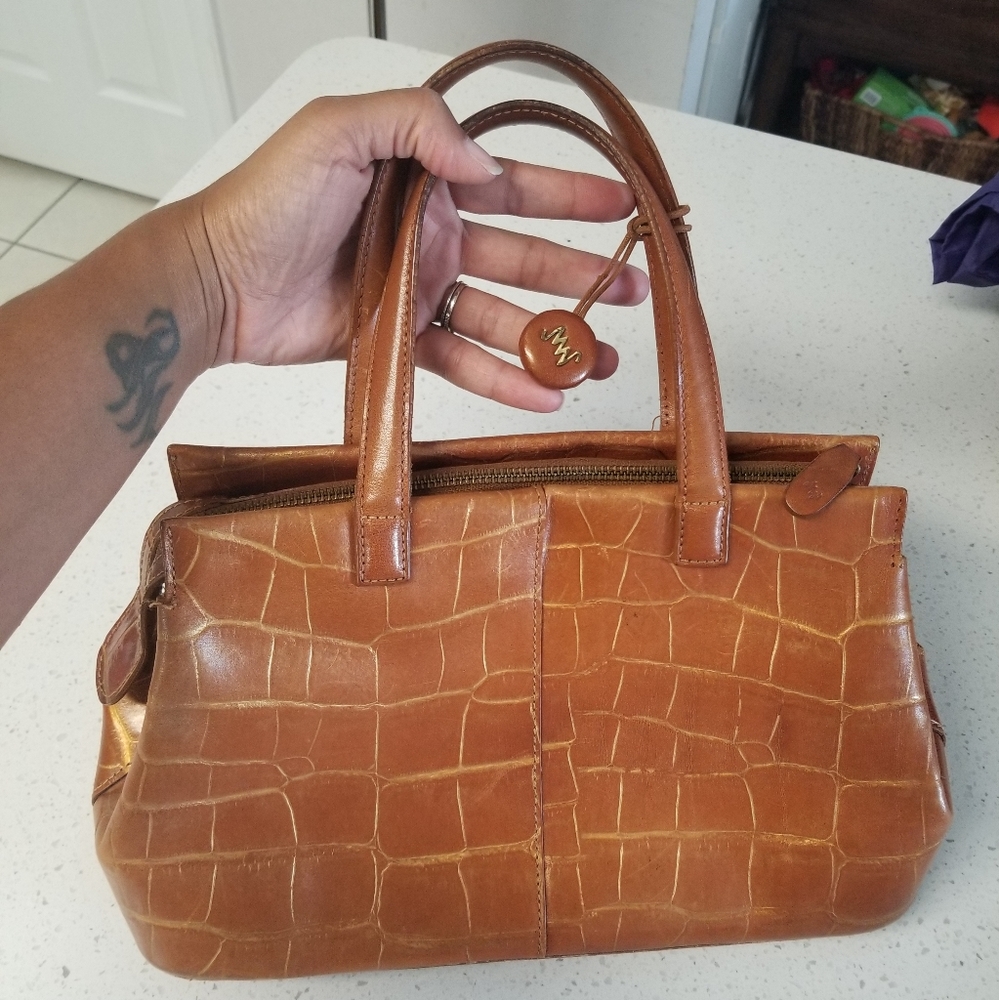 Vintage Monsac Original Leather Crocodile Handbag